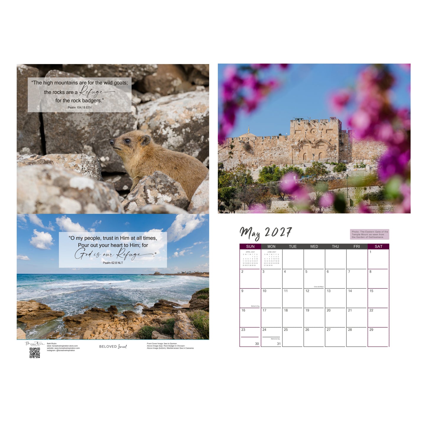 "Beloved Israel" 12-Month Wall Calendar 2027