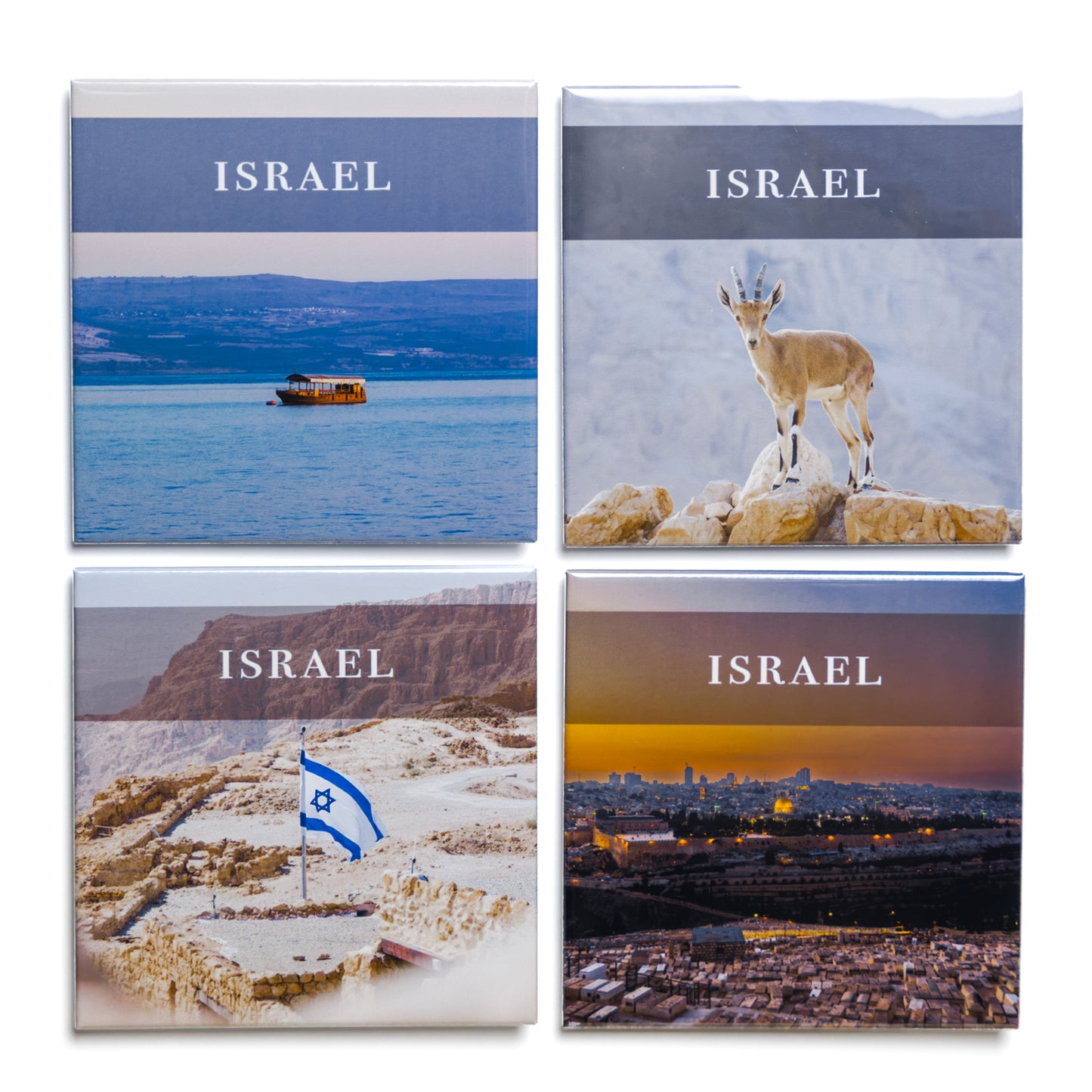 Israel Collection Bundle - 2027 Israel Wall Calendar + Set of 4 Photo Magnets